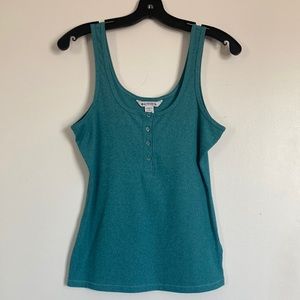 Athleta Button Placket Fitted Tank Top